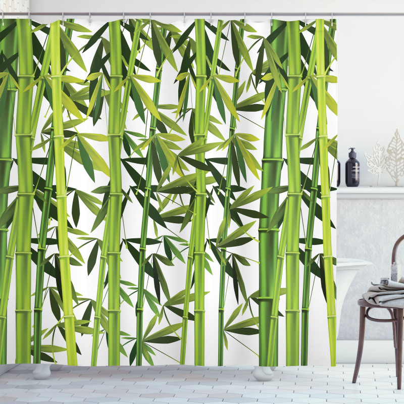 Fresh Green Plants Shower Curtain