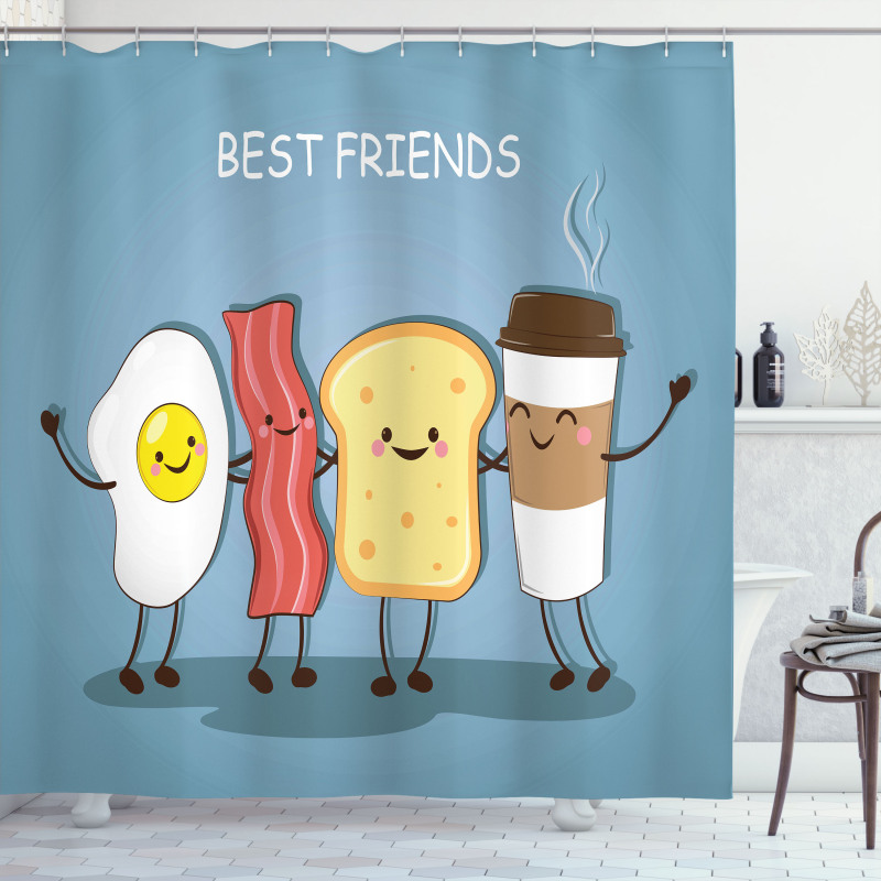 Morning Best Friends Shower Curtain