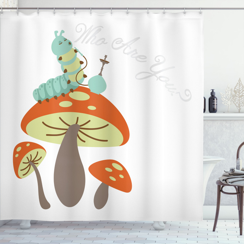 Hookah Caterpillar Shower Curtain