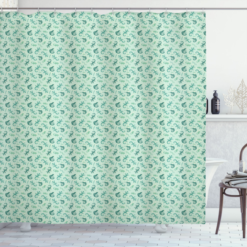 Lizards and Chameleons Shower Curtain