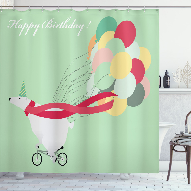 Happy Birthday Party Shower Curtain