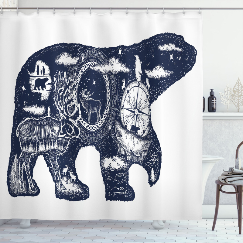 Boho Animal Wildlife Shower Curtain