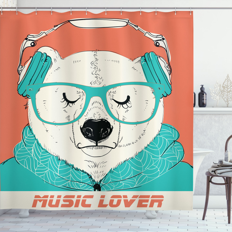 Music Lover Animal Shower Curtain