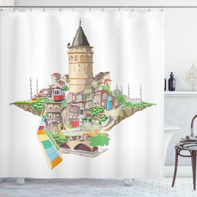 Historic Galata Tower Shower Curtain