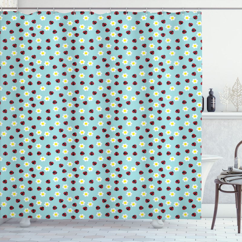 Daisy Blossom Spring Shower Curtain