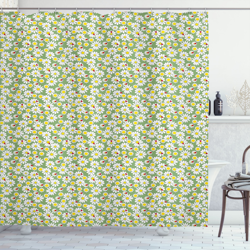 Daisy Floral Garden Shower Curtain