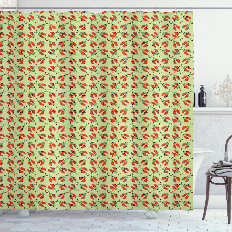 Funny Insects Spring Shower Curtain
