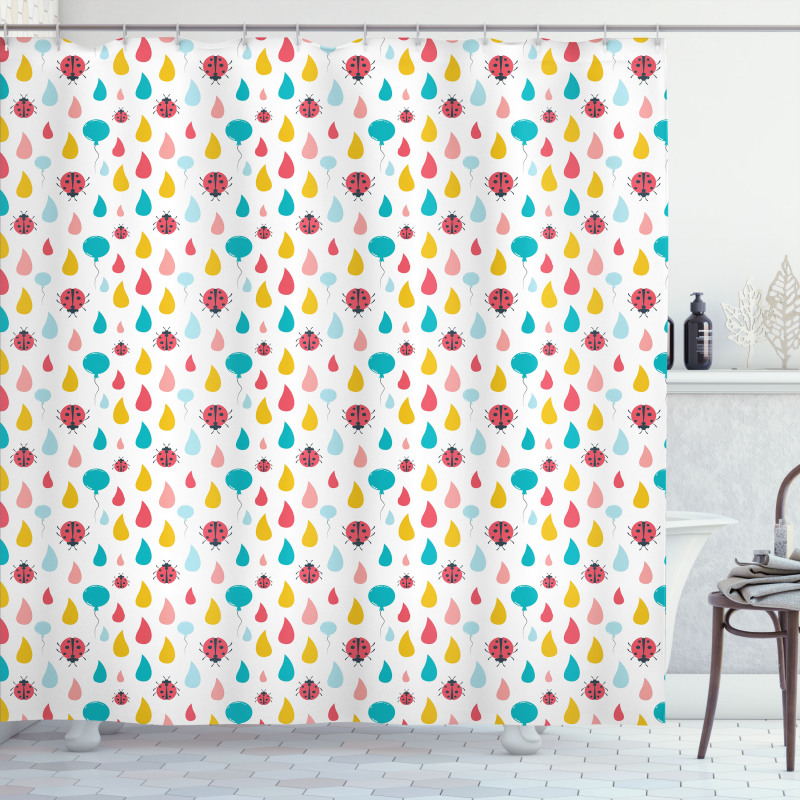 Nursery Colorful Drops Shower Curtain