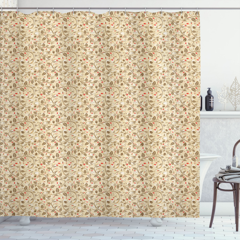 Abstract Tender Stems Shower Curtain