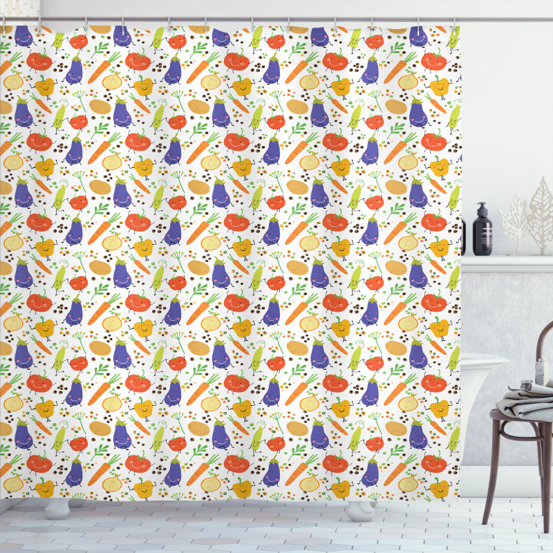 Nursery Cartoon Pattern Shower Curtain