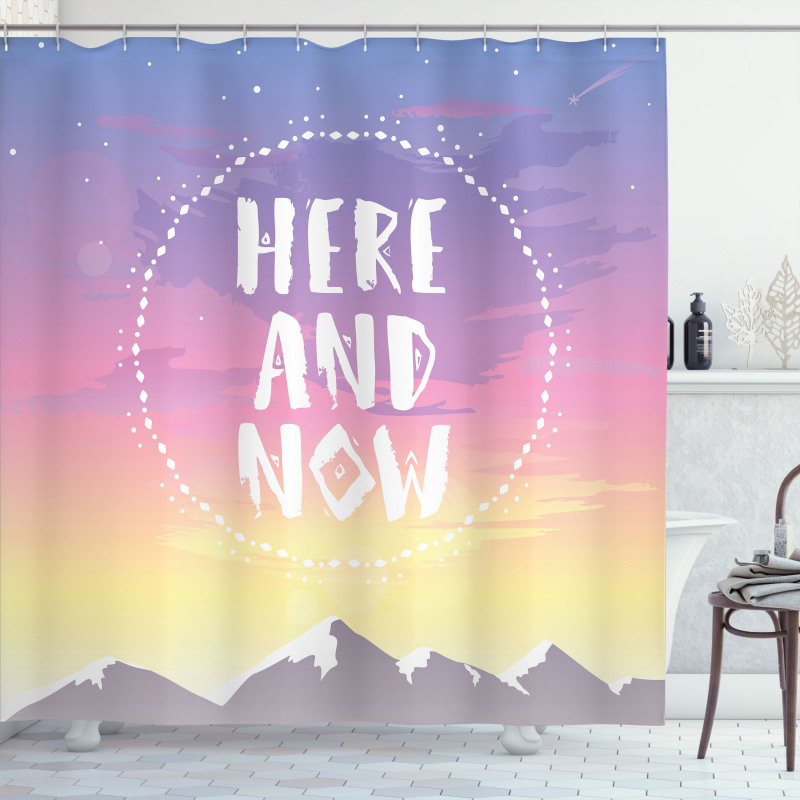 Mountains and Dreamy Sky Shower Curtain