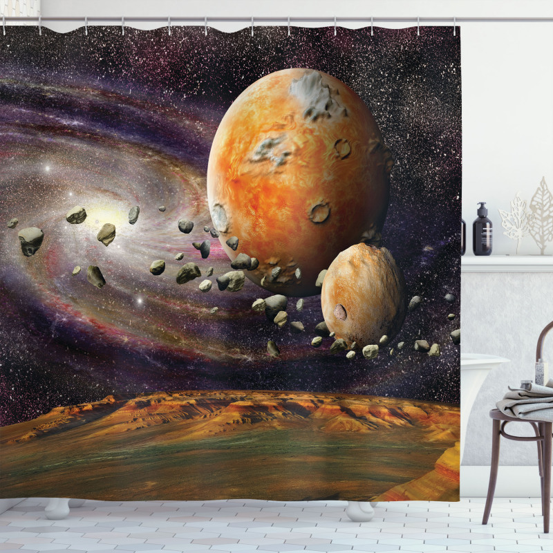 Universe Space Planets Shower Curtain