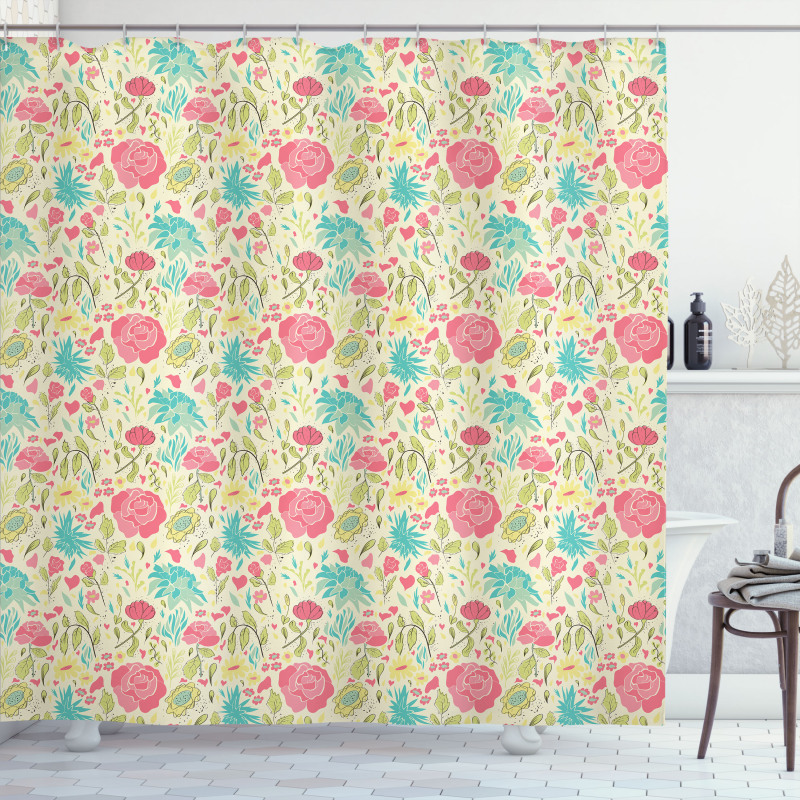 Blooming Spring Sprouts Shower Curtain