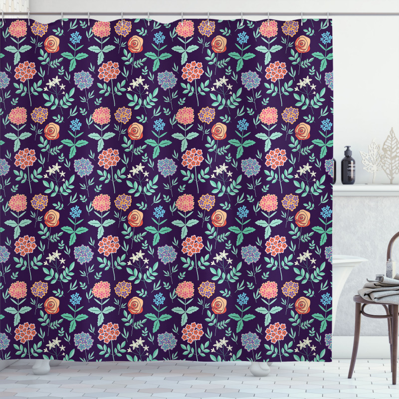 Spring Foliage Jasmines Shower Curtain