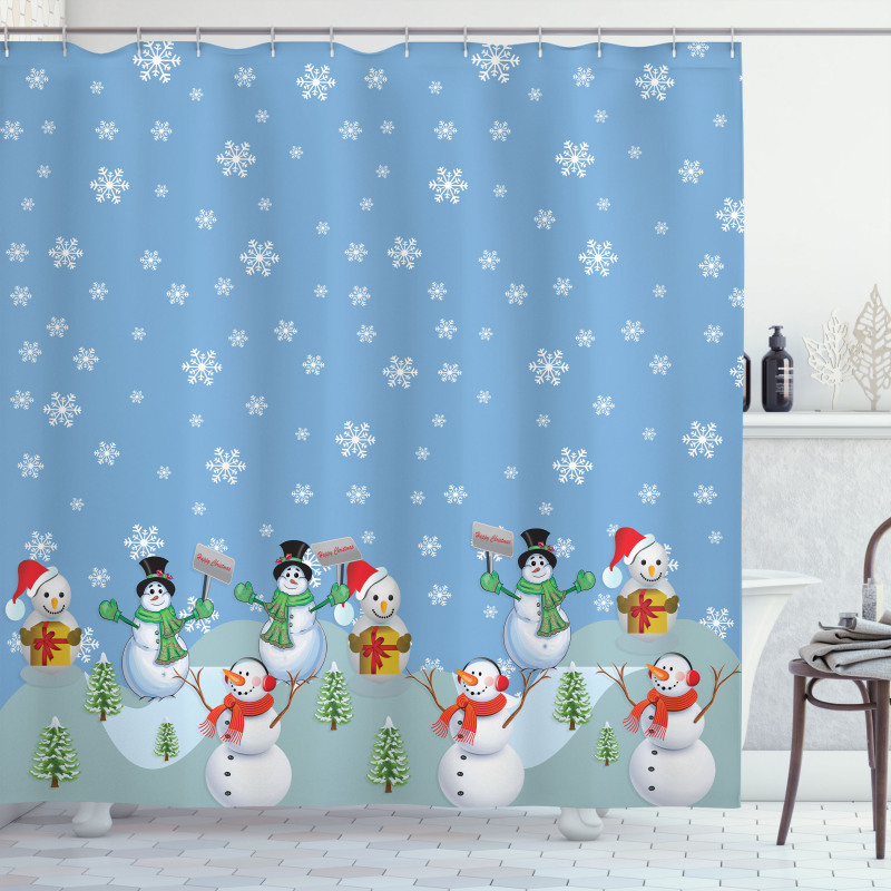 Winter Season Element Shower Curtain