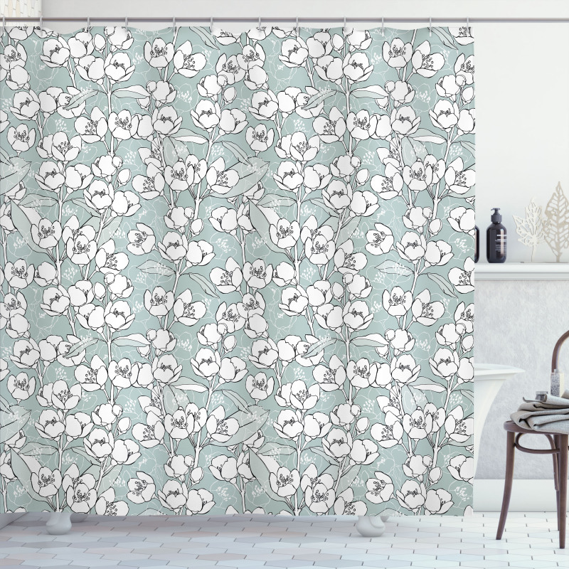 Romantic Vintage Print Shower Curtain