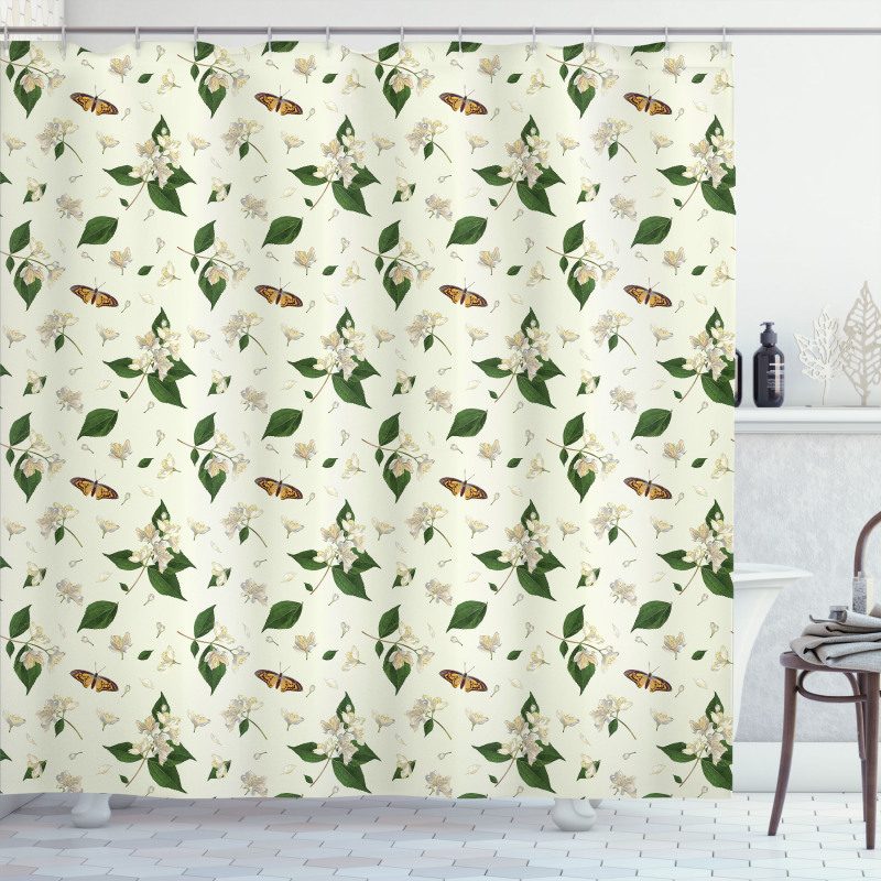 Serene Spring Nature Shower Curtain