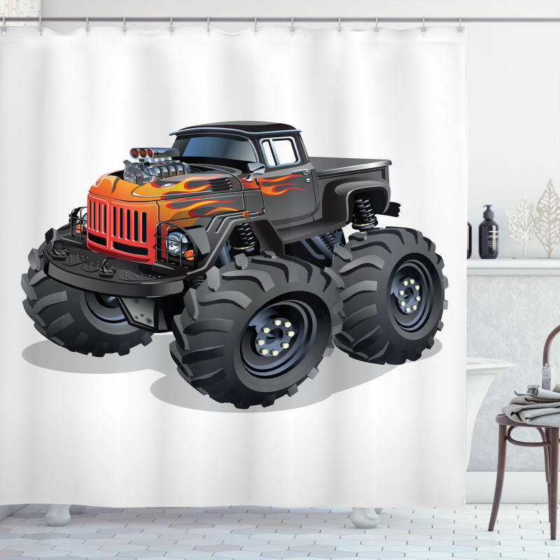 Cartoon Truck Shower Curtain