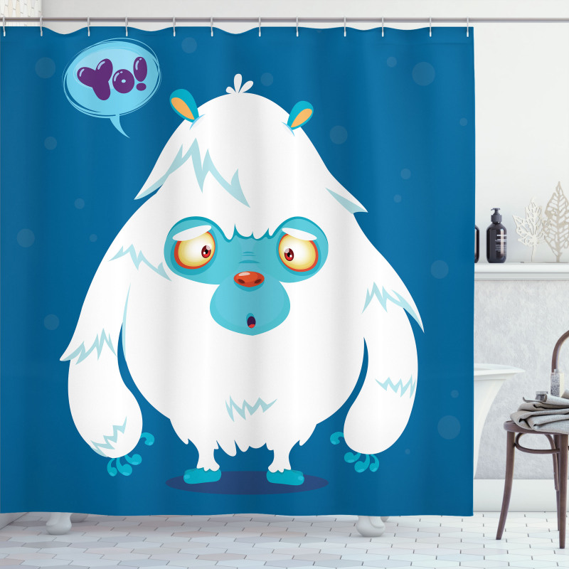 Goofy Cartoon Monster Shower Curtain