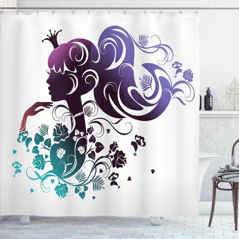 Abstract Portrait Shower Curtain