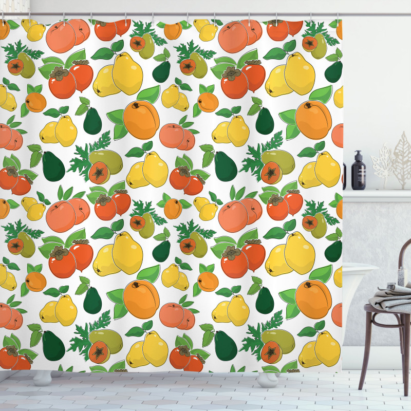 Fresh Fruits Colorful Shower Curtain