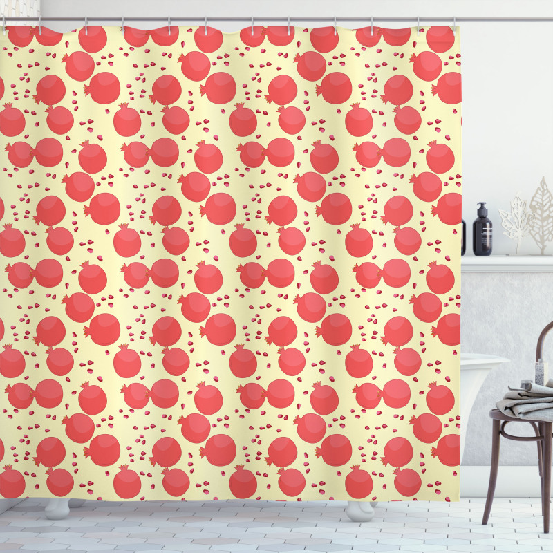Pattern of Pomegranates Shower Curtain