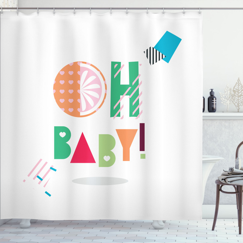 Flat Art Geometric Shower Curtain