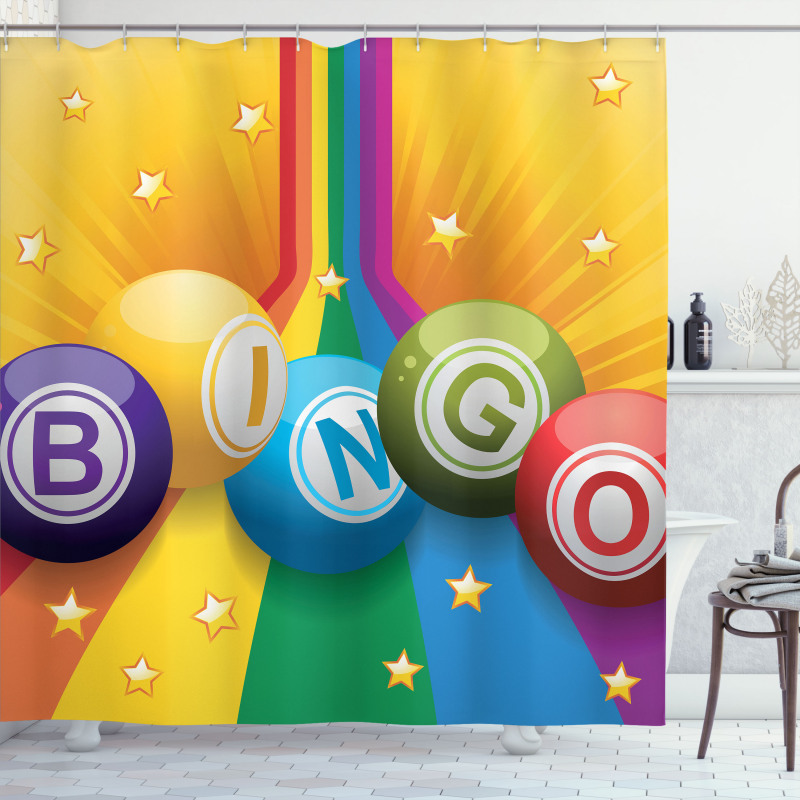 Colorful Balls Rainbow Shower Curtain