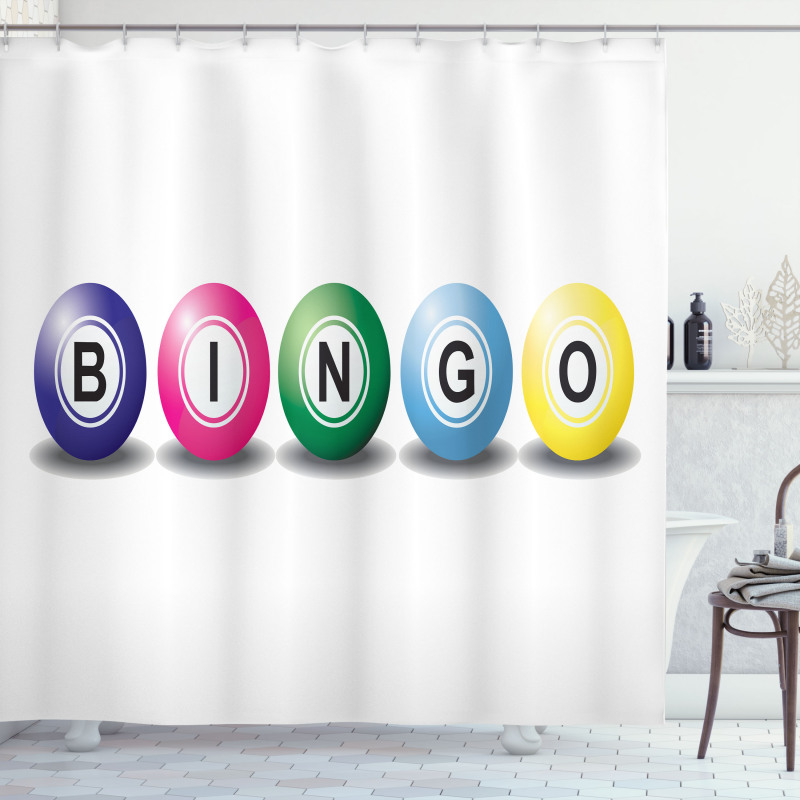 3D Style Colorful Balls Shower Curtain