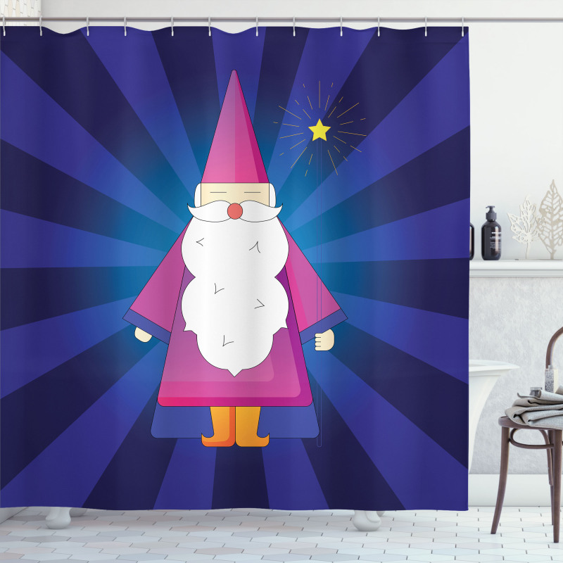 Man with a Staff Miracle Shower Curtain