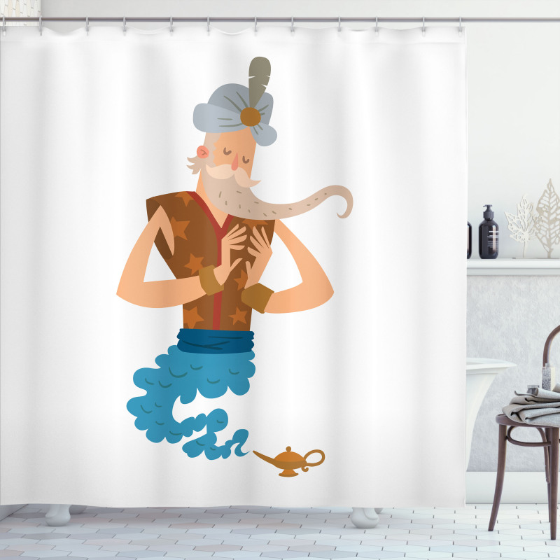 Cartoon Genie Coming Shower Curtain