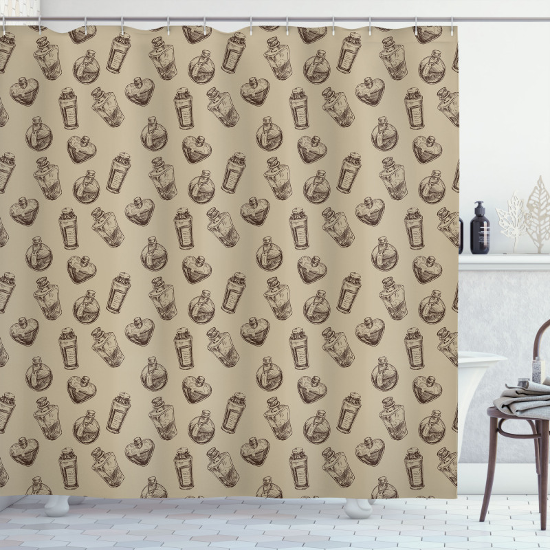 Flasks Cure Vintage Shower Curtain