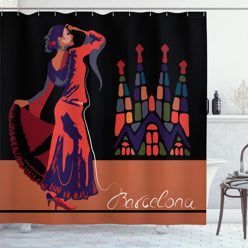 Traditonal Dancer Woman Shower Curtain