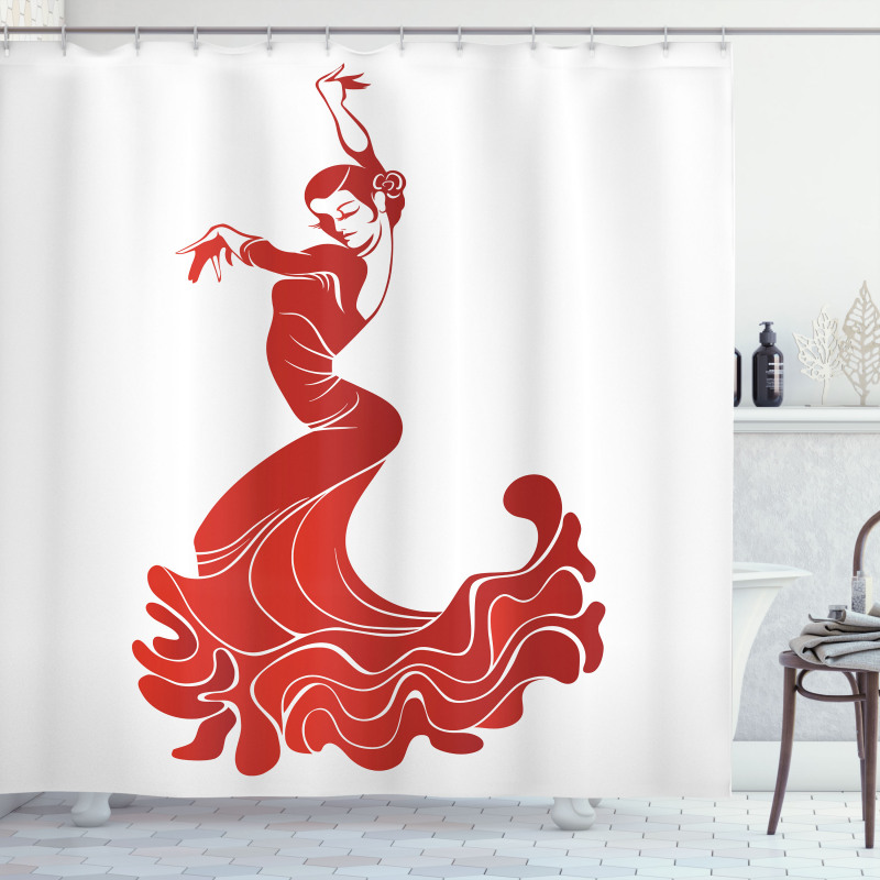 European Folklore Ethnic Shower Curtain