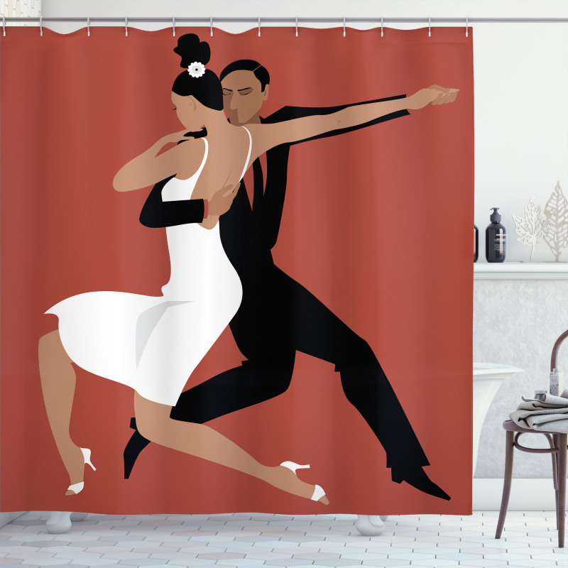 Latin Couple Dancing Shower Curtain