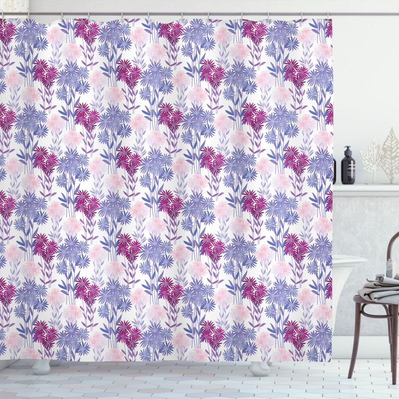 Botanical Field Yard Shower Curtain