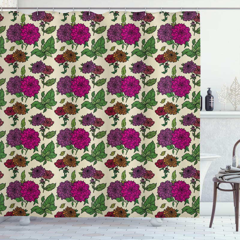 Vintage Blossoms Artwork Shower Curtain