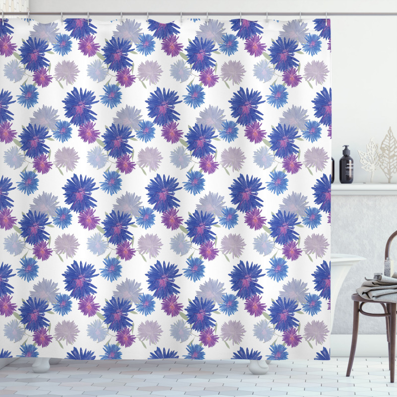 Blossoming Daisies Design Shower Curtain