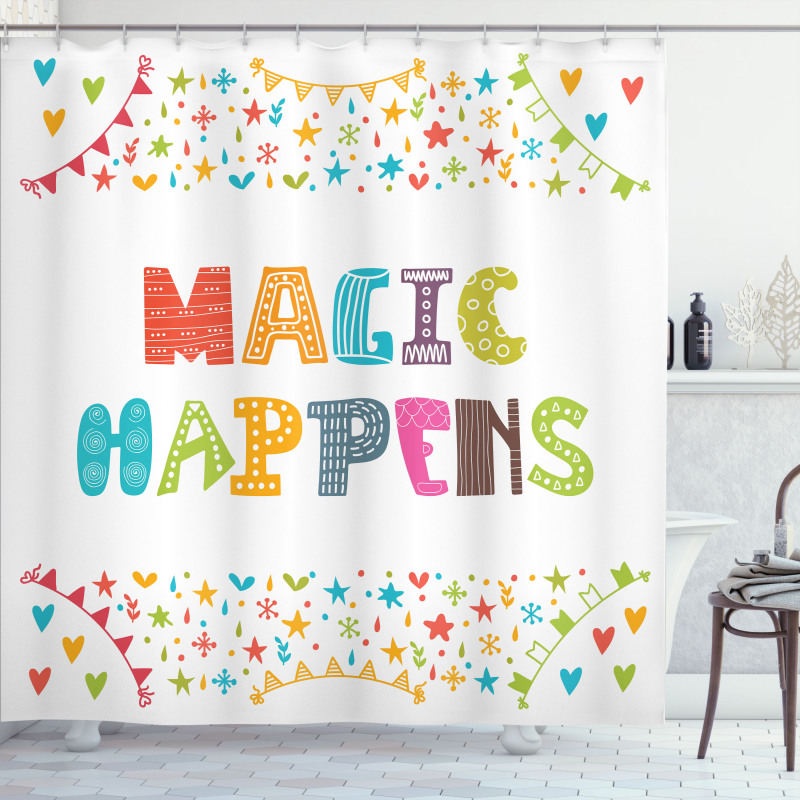 Magic Happens Shower Curtain