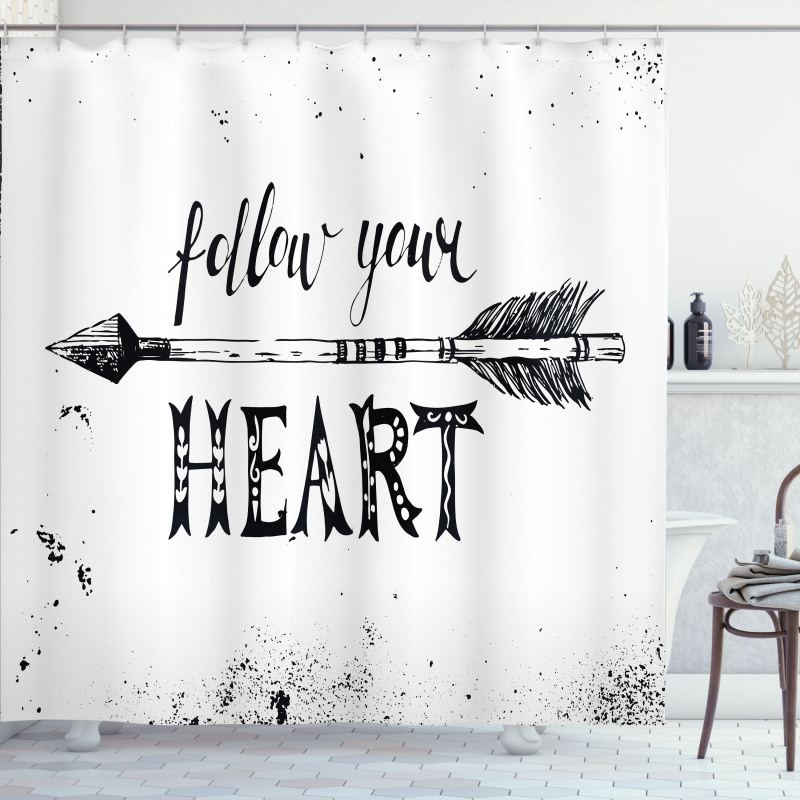Follow Your Heart Shower Curtain