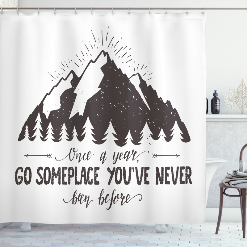 Wanderlust Theme Shower Curtain