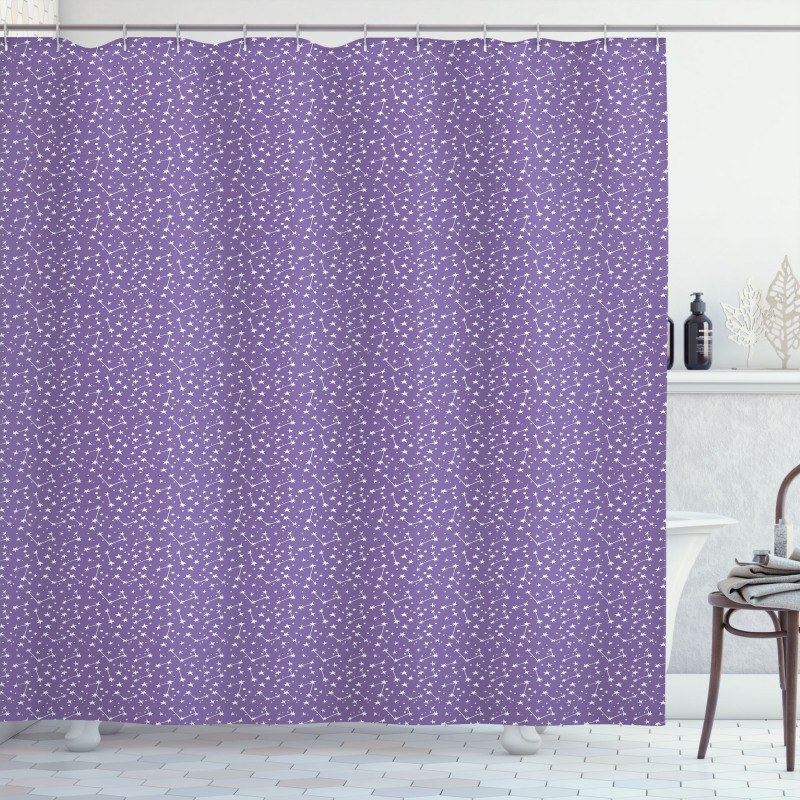 Cosmic Doodle Stars Shower Curtain