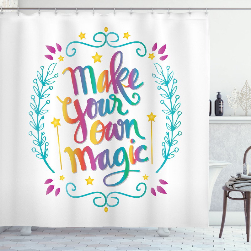 Make Your Magic Message Shower Curtain