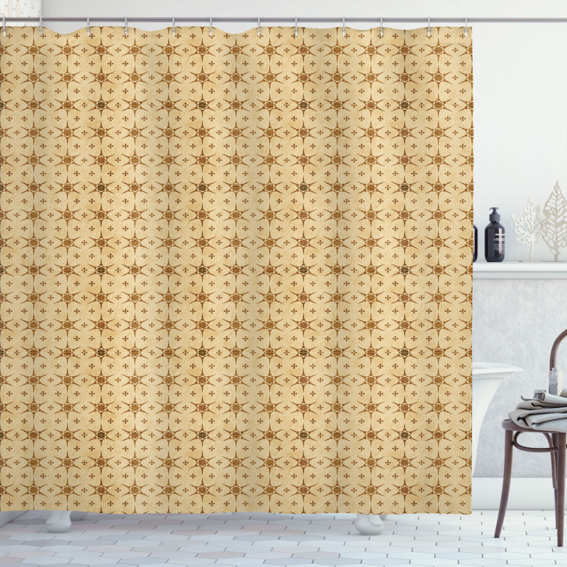 Tapered Lines Petals Shower Curtain