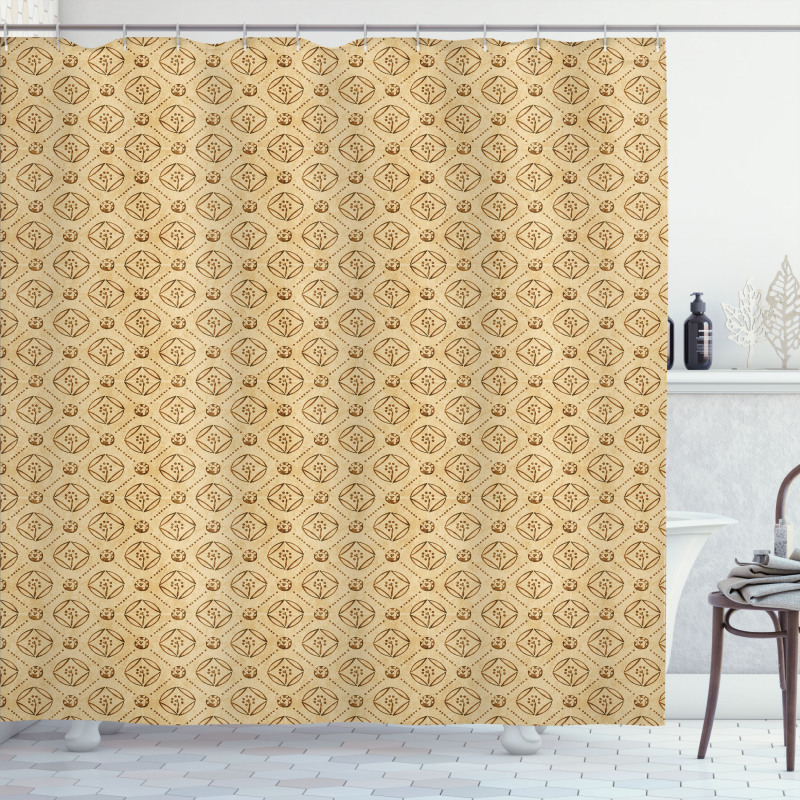 Diamond Shape Dots Shower Curtain