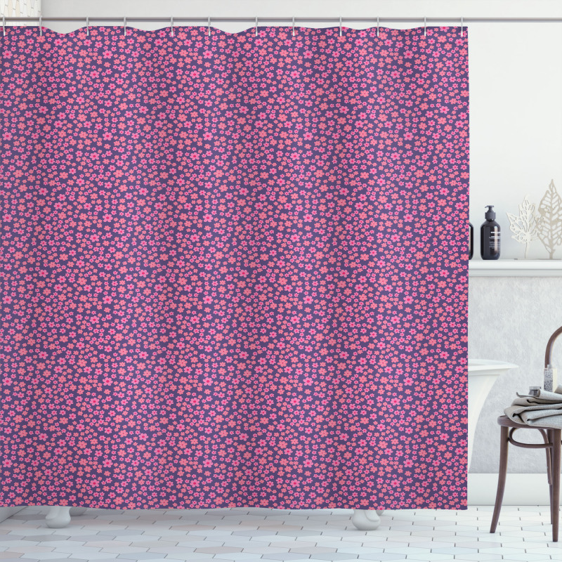 Blossoming Petals Spring Shower Curtain