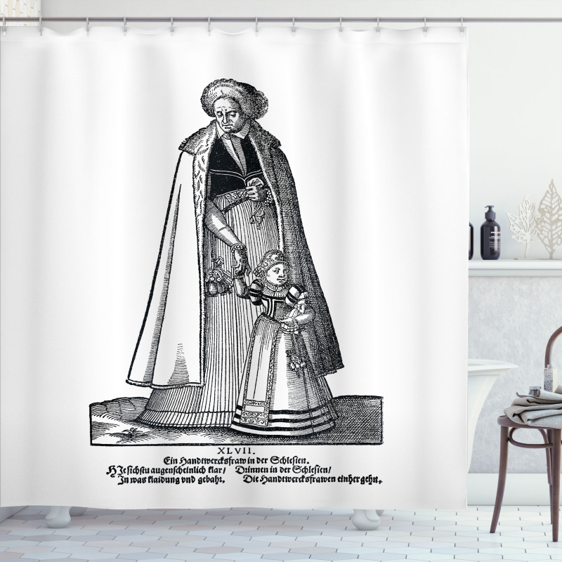 Father and Daughter Shower Curtain