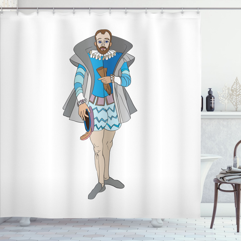 Rococo Aristocrat Man Shower Curtain