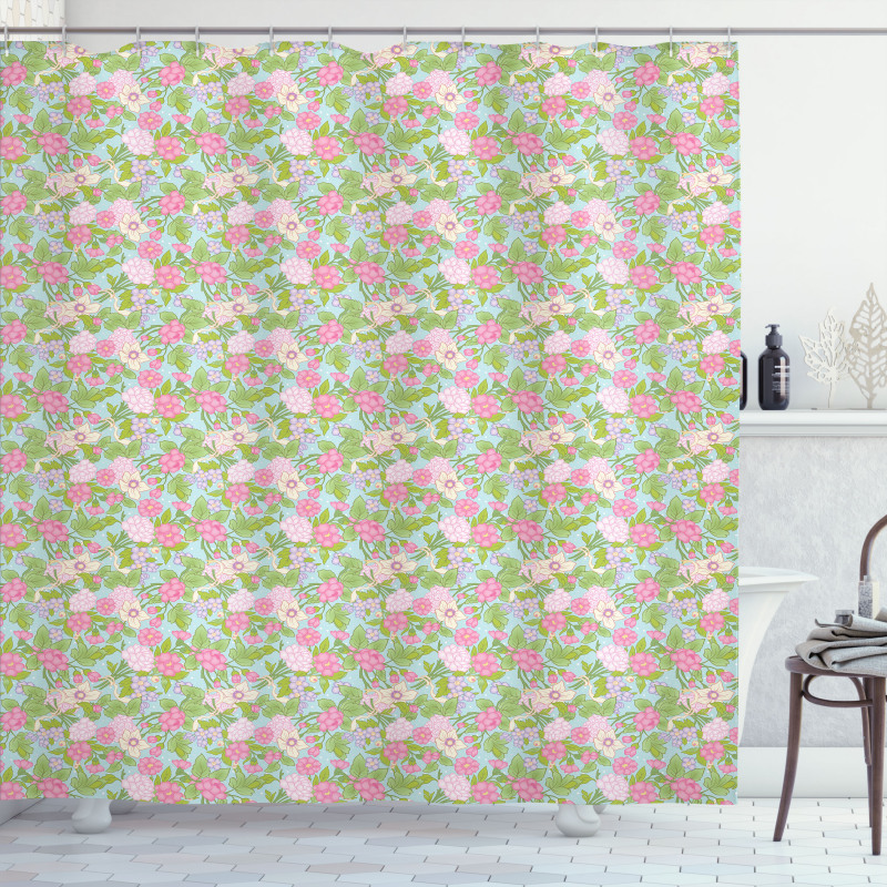 Flourishing Spring Blooms Shower Curtain