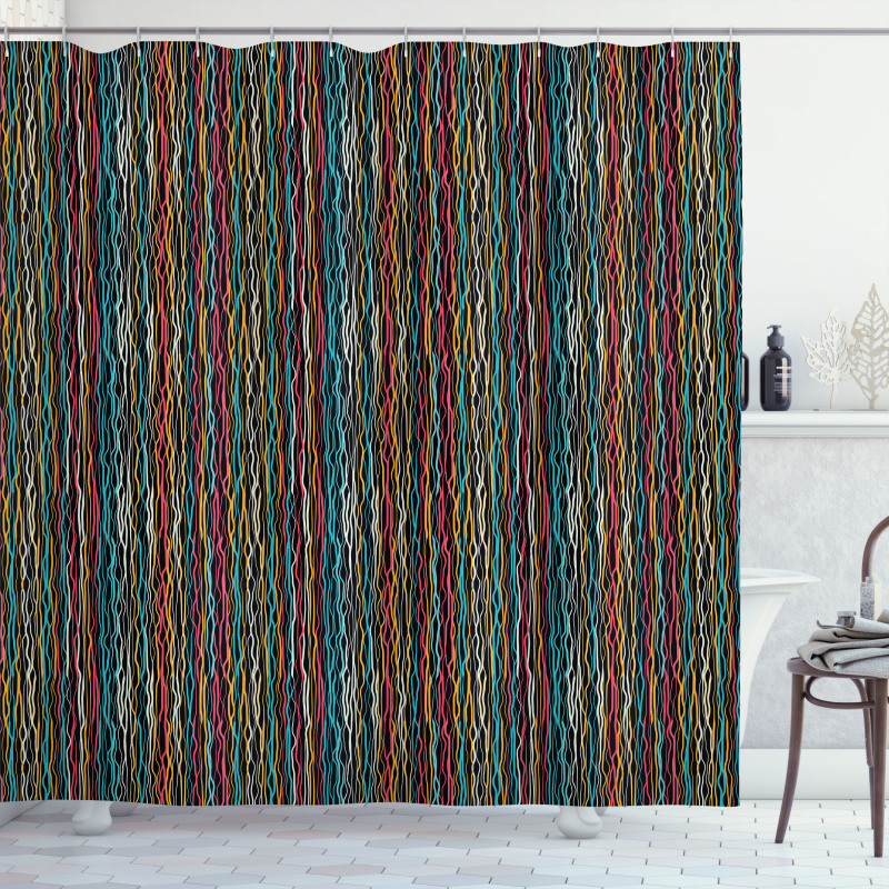 Modern Art Rainbow Colors Shower Curtain